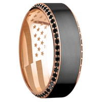 14K Rose Gold + Satin , Polish Finish