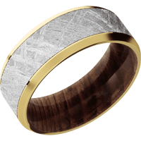 14K Yellow Gold + Polish , Bead Finish + Sequoia