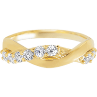 14K Yellow Gold band with 8 Round Lab Grown Diamond having TCW-.4