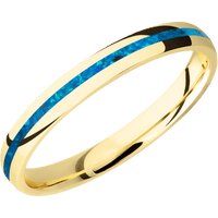 14K Yellow Gold + Polish Finish