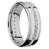 10K White Gold + Polish , Satin Finish