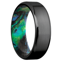 Zirconium + Bead , Polish Finish + Abalone