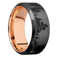 Zirconium + Anglesatin , Polish Finish + 14K Rose Gold