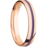 14K Rose Gold + Polish Finish