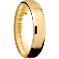 14K Yellow Gold + Satin , Polish Finish