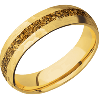 18K Yellow Gold + Hammer Finish