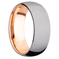 Tantalum + Polish Finish + 14K Rose Gold