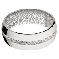 18K White Gold + Polish Finish