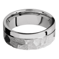 10K White Gold + Rock , Polish Finish
