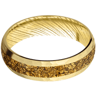 10K Yellow Gold + Hammer Finish
