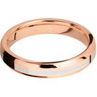 14K Rose Gold + Polish , Polish Finish