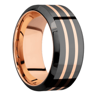 Zirconium + Polish , Polish Finish + 14K Rose Gold