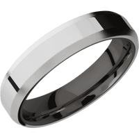 18K White Gold + Polish , Bead Finish + Tantalum Noir
