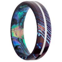 Titanium Damascus + Polish , Polish Finish + Abalone