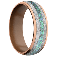 14K Rose Gold + Satin Finish + Copper Brown