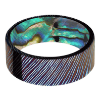 Titanium Damascus + Polish Finish + Abalone
