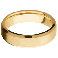 10K Yellow Gold + Satin , Polish Finish