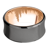 Tantalum Noir + Sand , Polish Finish + 10K Rose Gold