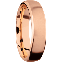 14K Rose Gold + Bead , Polish Finish