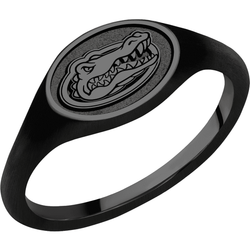 University of Florida Custom Collegiate Black Zirconium Signet Ring