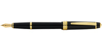 Bailey Light™ Polished Black Resin and Gold Tone Fine Nib Fountain Pen