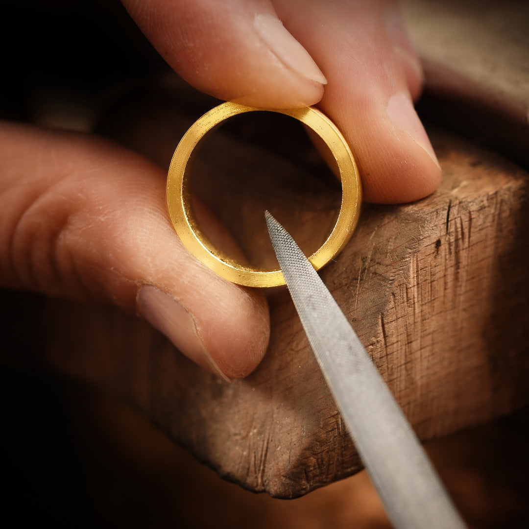 Finishing a Gold Men's Ring