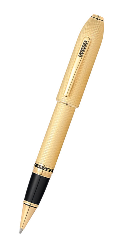 Peerless™ 23KT Heavy Gold Plate with Gold Plated Appointments and Swarovski Crystal Rollerball Pen