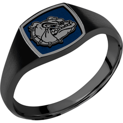 Gonzaga University Custom Collegiate Black Zirconium Signet Ring