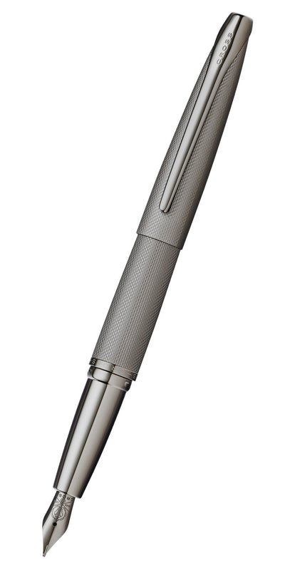 ATX® Sandblasted Titanium Gray Stainless Steel Fine Nib Fountain Pen