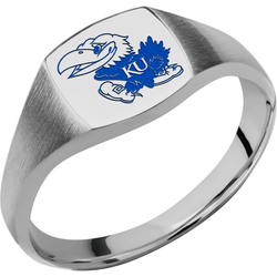 University of Kansas Custom Collegiate Titanium Signet Ring