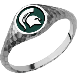 Michigan State University Custom Collegiate Palladium Silver Signet Ring