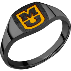 University of Missouri Custom Collegiate Black Zirconium Signet Ring