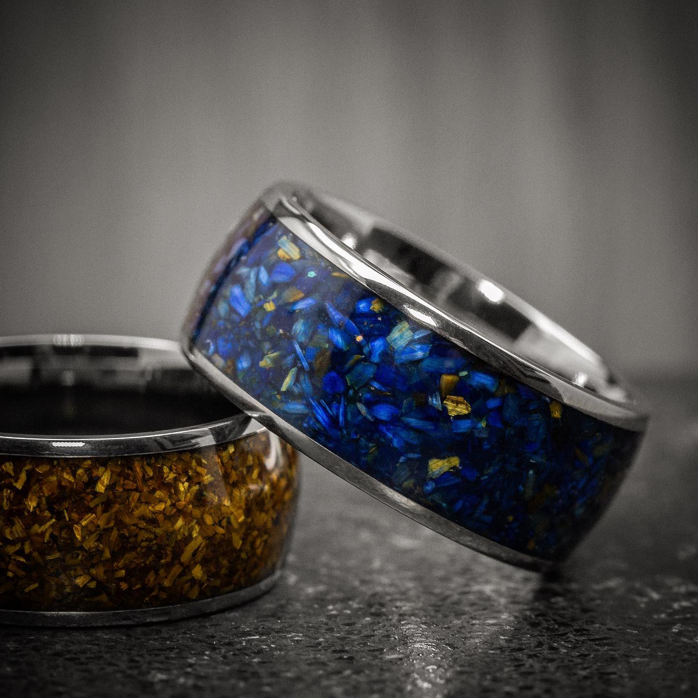 Men's Rings with Mosaic Inlays