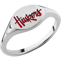 University of Nebraska Custom Collegiate Cobalt Chrome Signet Ring