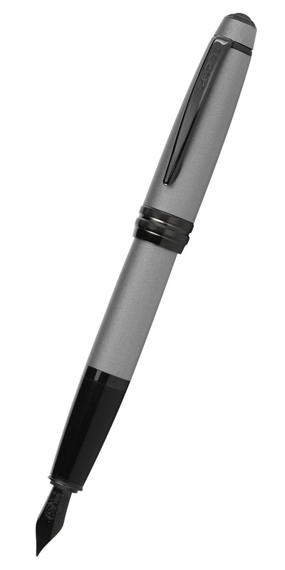 Bailey™ Matte Gray Lacquer Stainless Steel Extra-Fine Nib Fountain Pen