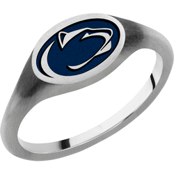 Pennsylvania State University Custom Collegiate Palladium Silver Signet Ring