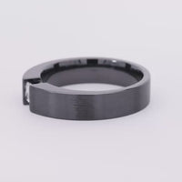 Black Titanium or Black Zirconium Custom Men's Ring with Faux Tension Set Princess Cut Lab Diamond