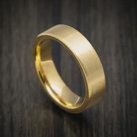 Golden Tungsten Men's Ring with Satin Finish