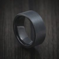 Black Titanium or Black Zirconium Custom Men's Ring