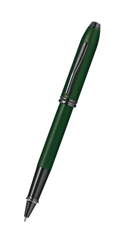 Townsend® Matte Green PVD Micro-knurl Rollerball Pen