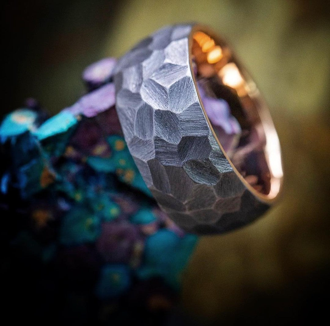 Tantalum Men's Ring with Gold Sleeve