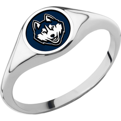 University of Connecticut UCONN Custom Collegiate Palladium Silver Signet Ring