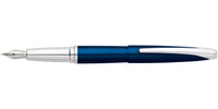ATX® Translucent Blue Lacquer Stainless Steel Medium Nib Fountain Pen