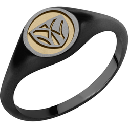 Wake Forest University Custom Collegiate Black Zirconium Signet Ring