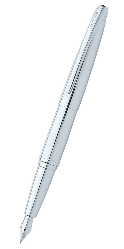 ATX® Pure Chrome Stainless Steel Medium Nib Fountain Pen