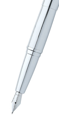 ATX® Pure Chrome Stainless Steel Medium Nib Fountain Pen