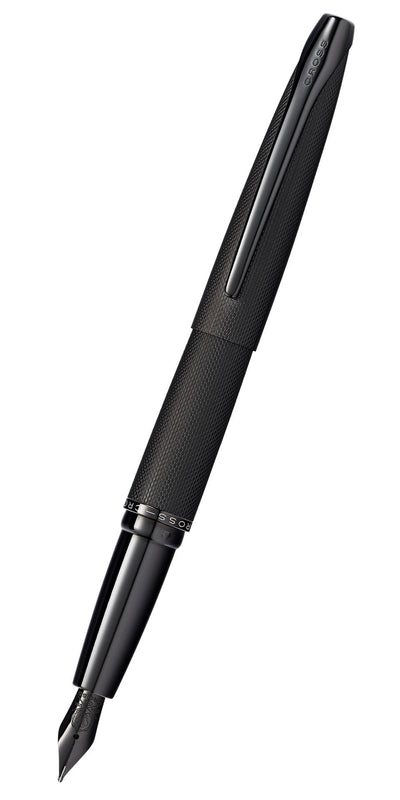 ATX® Brushed Black Stainless Steel Medium Nib Fountain Pen