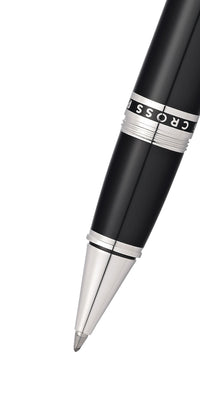 Peerless™ Obsidian Black Lacquer with Platinum Plated Appointments Selectip® Rollerball Pen