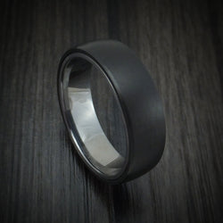 Tantalum and Black Titanium Band Custom Made Ring by Ammara Stone