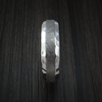 Cobalt Chrome and Gibeon Meteorite Hammered Ring Custom Made